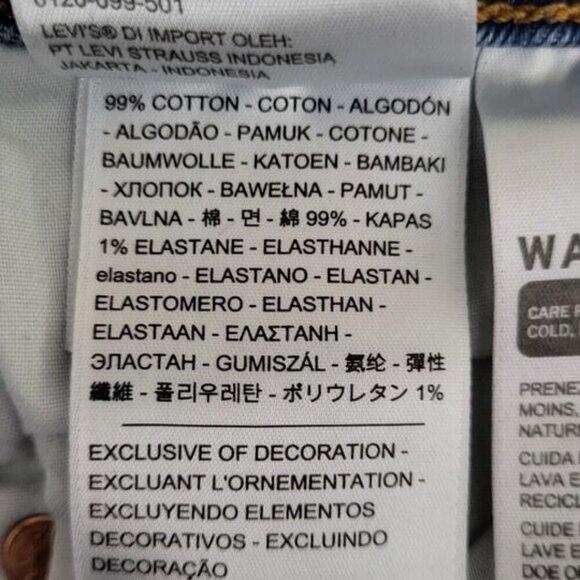 Levi's Womens Jeans Size 25 Wedgie Straight Blue High Rise Button Fly Denim Crop - Picture 11 of 15